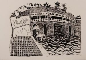 Japanese bridge lino